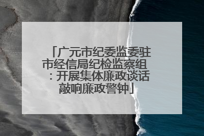 广元市纪委监委驻市经信局纪检监察组：开展集体廉政谈话 敲响廉政警钟