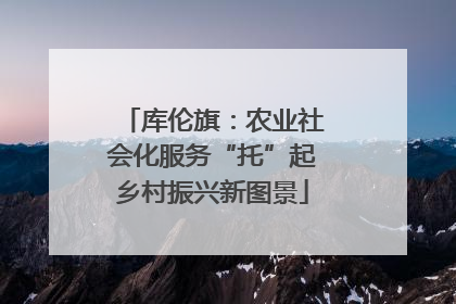 库伦旗：农业社会化服务“托”起乡村振兴新图景