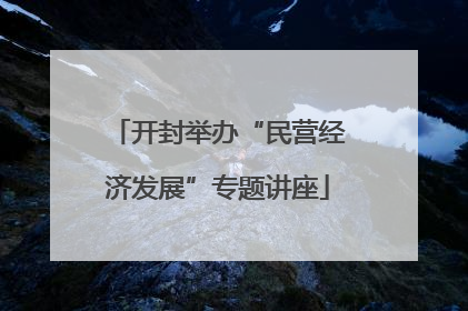 开封举办“民营经济发展”专题讲座