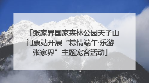 张家界国家森林公园天子山门票站开展“粽情端午·乐游张家界”主题宠客活动