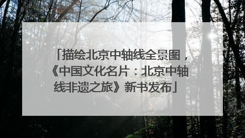 描绘北京中轴线全景图，《中国文化名片：北京中轴线非遗之旅》新书发布