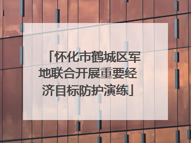 怀化市鹤城区军地联合开展重要经济目标防护演练