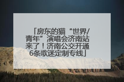 房东的猫“世界/青年”演唱会济南站来了！济南公交开通6条歌迷定制专线