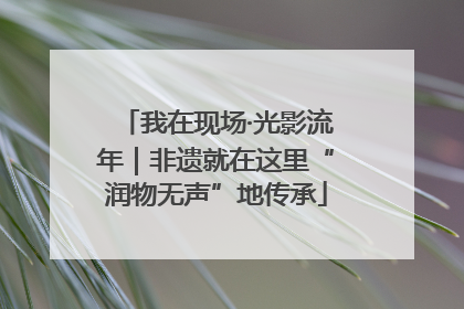 我在现场·光影流年｜非遗就在这里“润物无声”地传承