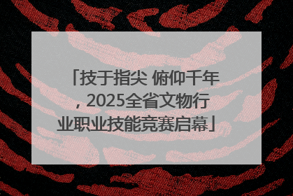 技于指尖 俯仰千年，2025全省文物行业职业技能竞赛启幕