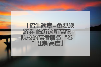 招生简章=免费旅游券 临沂这所高职院校的高考服务“卷”出新高度
