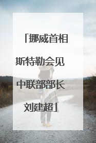 挪威首相斯特勒会见中联部部长刘建超