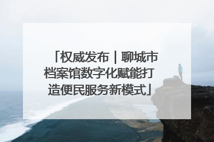 权威发布｜聊城市档案馆数字化赋能打造便民服务新模式