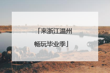 来浙江温州畅玩毕业季