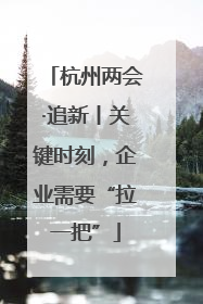 杭州两会·追新丨关键时刻，企业需要“拉一把”