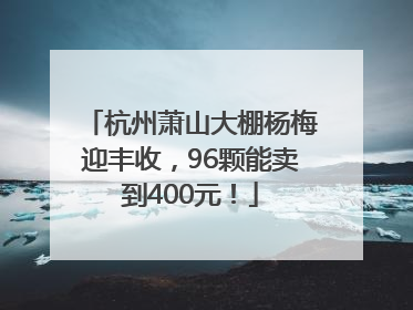 杭州萧山大棚杨梅迎丰收，96颗能卖到400元！
