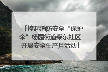 撑起消防安全“保护伞”杨园街道柴东社区开展安全生产月活动