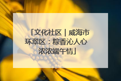 文化社区｜威海市环翠区：粽香沁人心 浓浓端午情