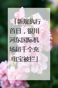 新规执行首日，银川河东国际机场超千个充电宝被拦