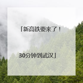 新高铁要来了！30分钟到武汉