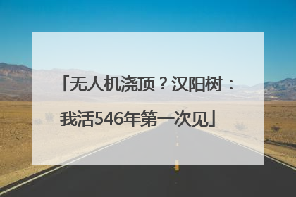 无人机浇顶？汉阳树：我活546年第一次见