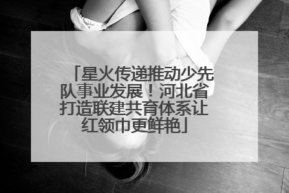 星火传递推动少先队事业发展！河北省打造联建共育体系让红领巾更鲜艳