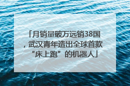 月销量破万远销38国，武汉青年造出全球首款“床上跑”的机器人