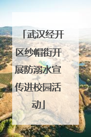 武汉经开区纱帽街开展防溺水宣传进校园活动