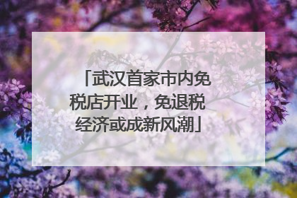 武汉首家市内免税店开业，免退税经济或成新风潮