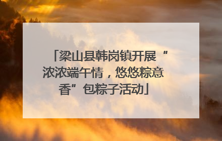 梁山县韩岗镇开展“浓浓端午情，悠悠粽意香”包粽子活动