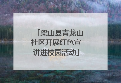 梁山县青龙山社区开展红色宣讲进校园活动