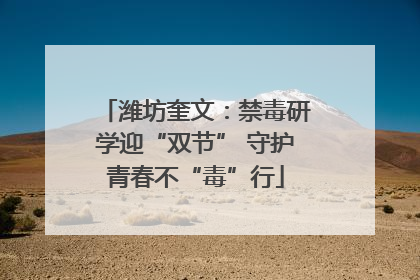 潍坊奎文：禁毒研学迎“双节” 守护青春不“毒”行