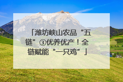 潍坊峡山农品“五链”③优养优产！全链赋能“一只鸡”