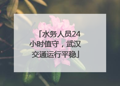 水务人员24小时值守，武汉交通运行平稳