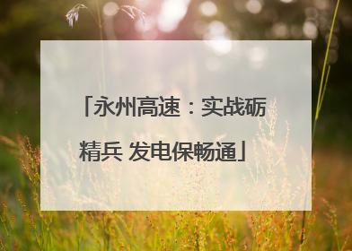 永州高速：实战砺精兵 发电保畅通