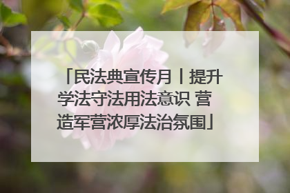 民法典宣传月丨提升学法守法用法意识 营造军营浓厚法治氛围