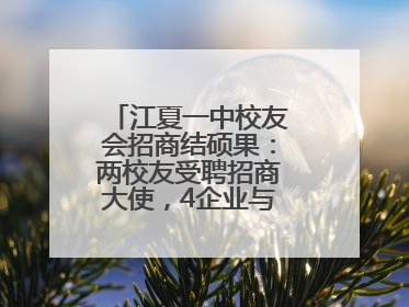江夏一中校友会招商结硕果：两校友受聘招商大使，4企业与江夏合作签约