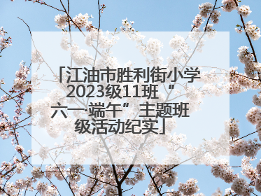 江油市胜利街小学2023级11班“六一·端午”主题班级活动纪实