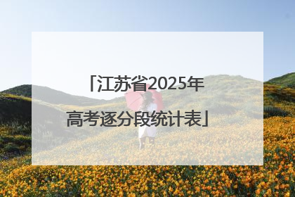 江苏省2025年高考逐分段统计表