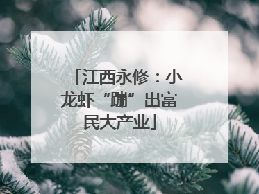 江西永修：小龙虾“蹦”出富民大产业