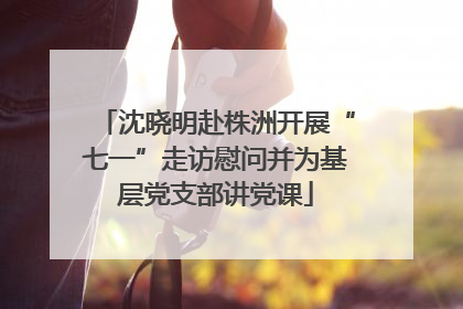 沈晓明赴株洲开展“七一”走访慰问并为基层党支部讲党课