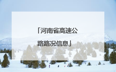 河南省高速公路路况信息