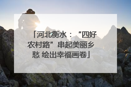 河北衡水：“四好农村路”串起美丽乡愁 绘出幸福画卷