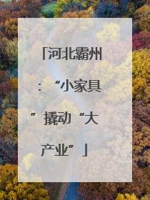 河北霸州：“小家具”撬动“大产业”