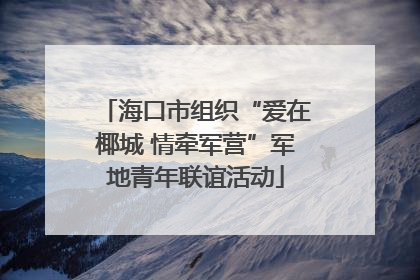 海口市组织“爱在椰城 情牵军营”军地青年联谊活动