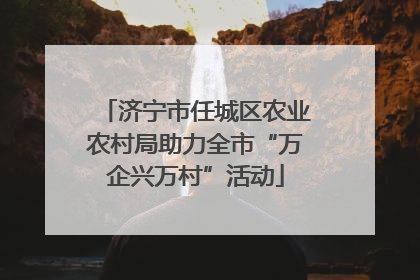 济宁市任城区农业农村局助力全市“万企兴万村”活动