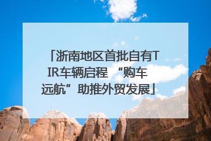 浙南地区首批自有TIR车辆启程 “购车远航”助推外贸发展