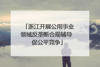 浙江开展公用事业领域反垄断合规辅导 促公平竞争