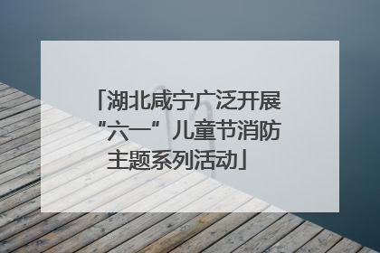 湖北咸宁广泛开展“六一”儿童节消防主题系列活动