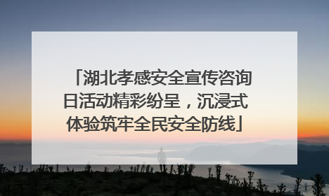 湖北孝感安全宣传咨询日活动精彩纷呈，沉浸式体验筑牢全民安全防线