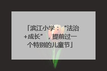 滨江小学：“法治+成长”，提前过一个特别的儿童节