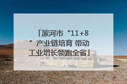 漯河市“11+8”产业链培育 带动工业增长领跑全省