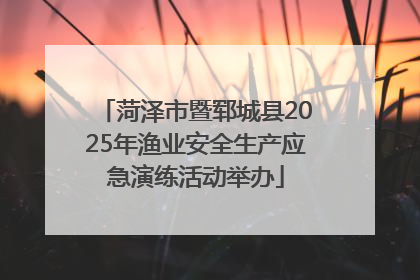 菏泽市暨郓城县2025年渔业安全生产应急演练活动举办
