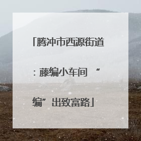 腾冲市西源街道：藤编小车间 “编”出致富路