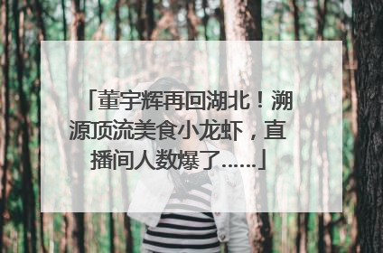董宇辉再回湖北！溯源顶流美食小龙虾，直播间人数爆了……